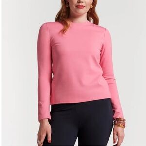 Frances Valentine Ballet Long Sleeve T-Shirt Top in Pink Size Small